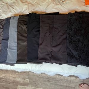 Dress pants- lot of 8 pair